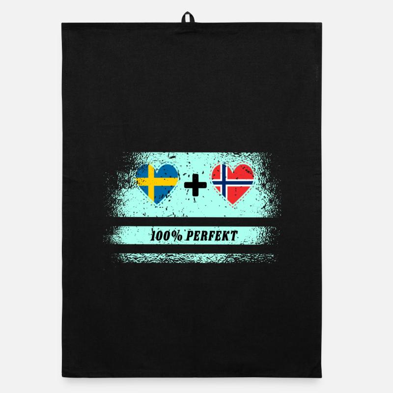 Norvège et Suède 100% Parfait / Cadeau Torchon bio