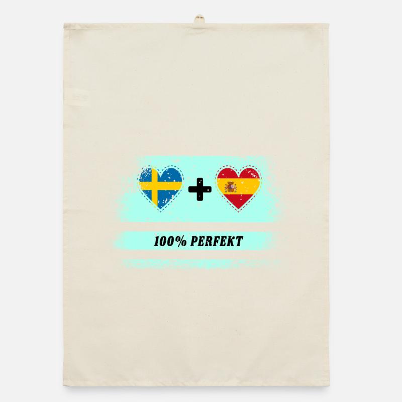 Spanien & Schweden 100% perfekt / Geschenk Organic Geschirrtuch