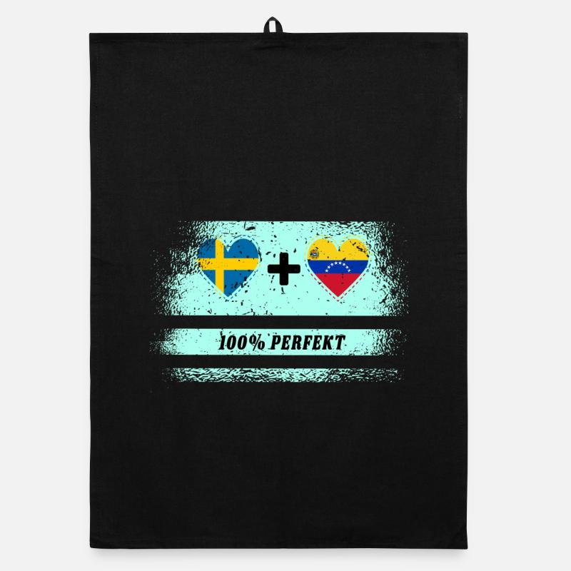 Venezuela und Schweden 100% perfekt / Geschenk Organic Geschirrtuch
