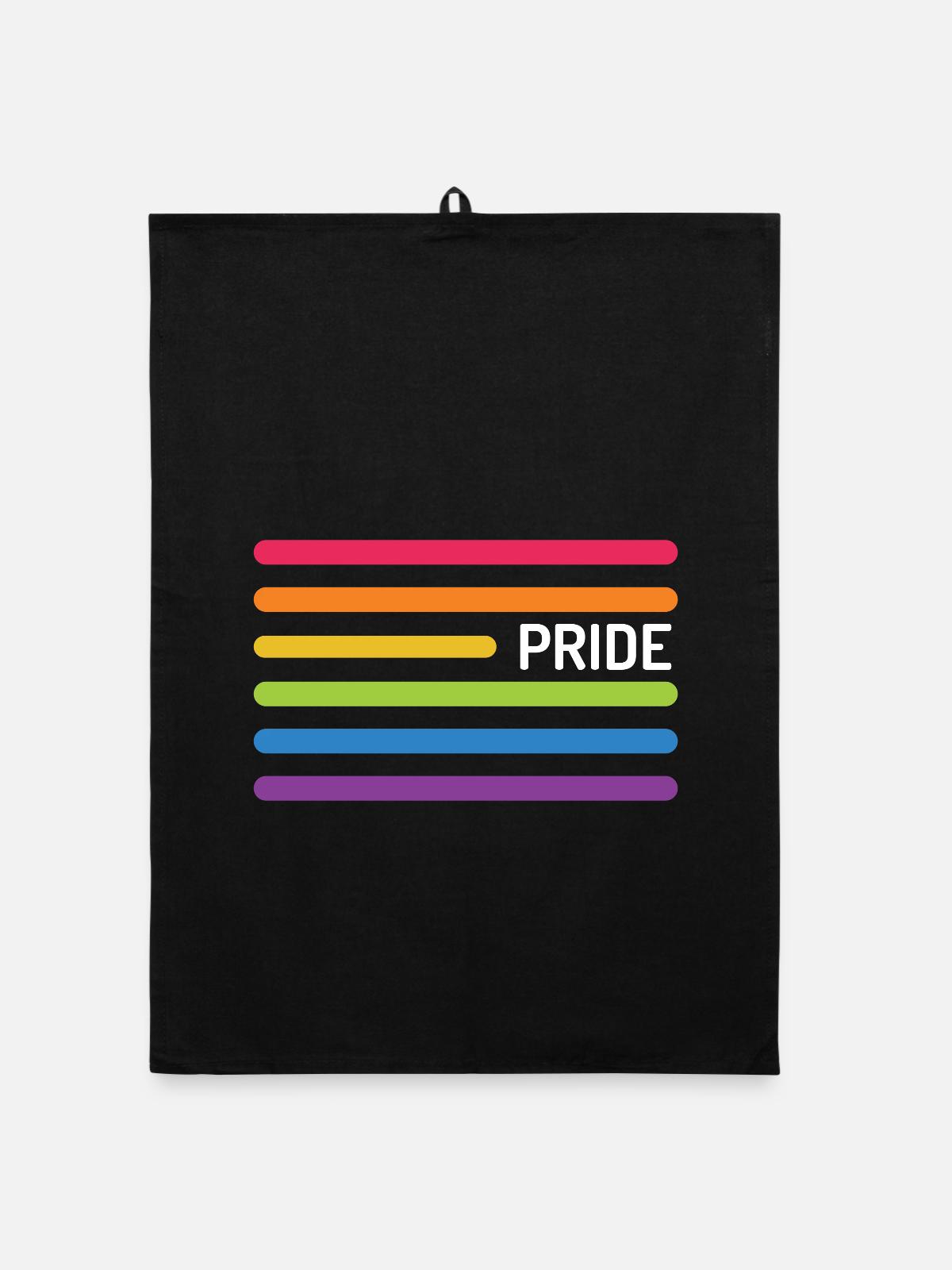 LGBT Pride Monat - Pride! - Organic Geschirrtuch - Schwarz - Vorne