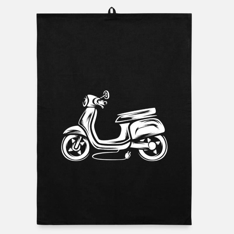 Illustration de scooter électrique - E conducteur de cyclomoteur Torchon bio