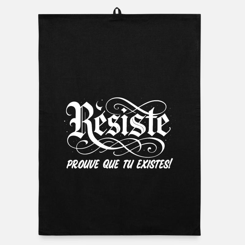 Retro Punk Widerstandsbotschaft Organic Geschirrtuch
