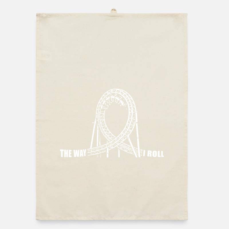 The way I Roll - roller coaster - looping Organic dish towel