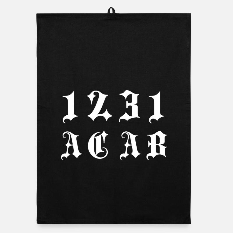 Gothic Monogram 1231 Organic dish towel