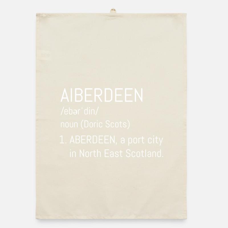 Aberdeen Doric City Script Organic dish towel