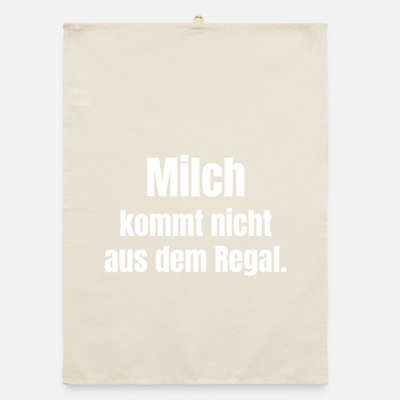 Milk doesn't come off the shelf Organic dish towel