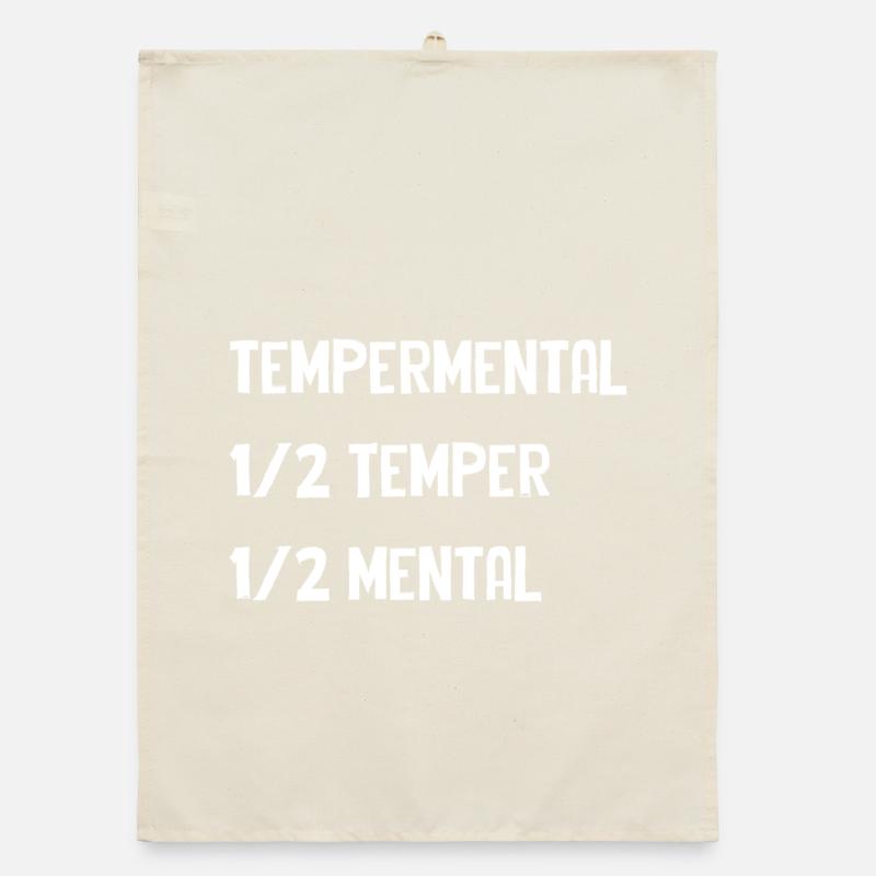 Tempermental Split Typography Organic dish towel