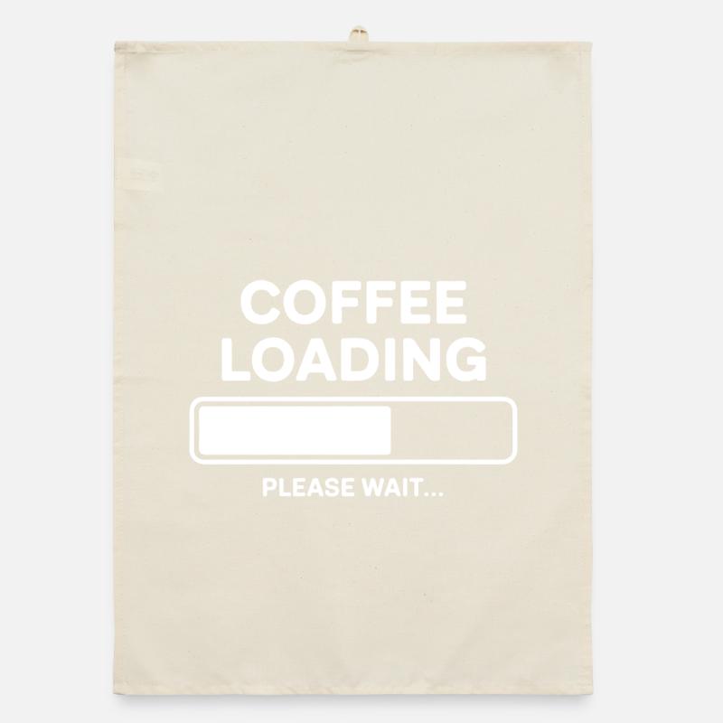 Coffee Loading Please Wait Organic dish towel