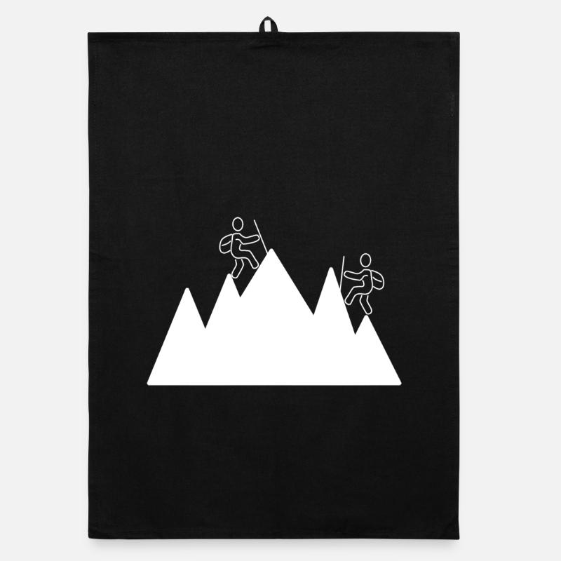 Silhouette des lignes d’alpinisme Torchon bio
