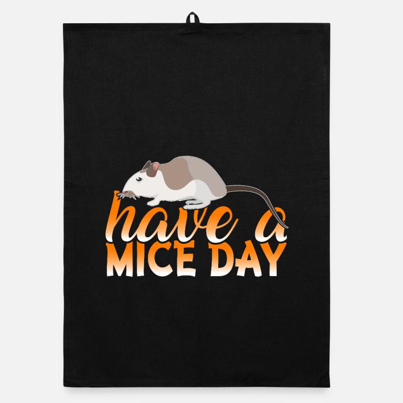 Have A Mice Day Funny Mouse Pun Design Organic dish towel