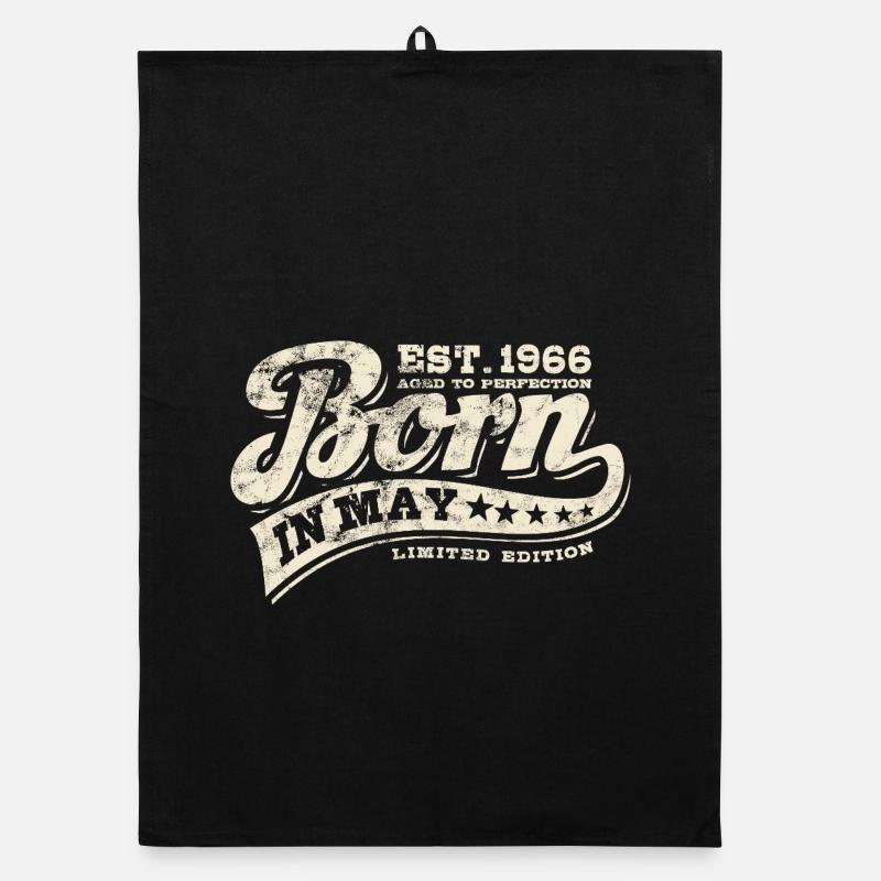 Born in May 1966 - Geburtstag - Geschenk Organic Geschirrtuch
