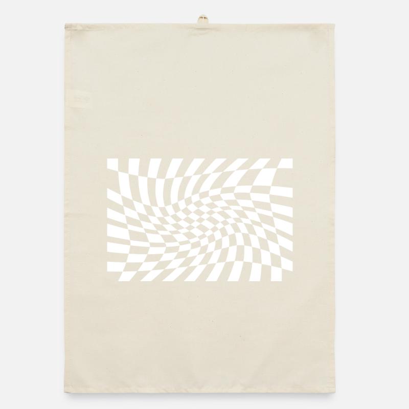 Optischer Checker-Wirbel Organic Geschirrtuch