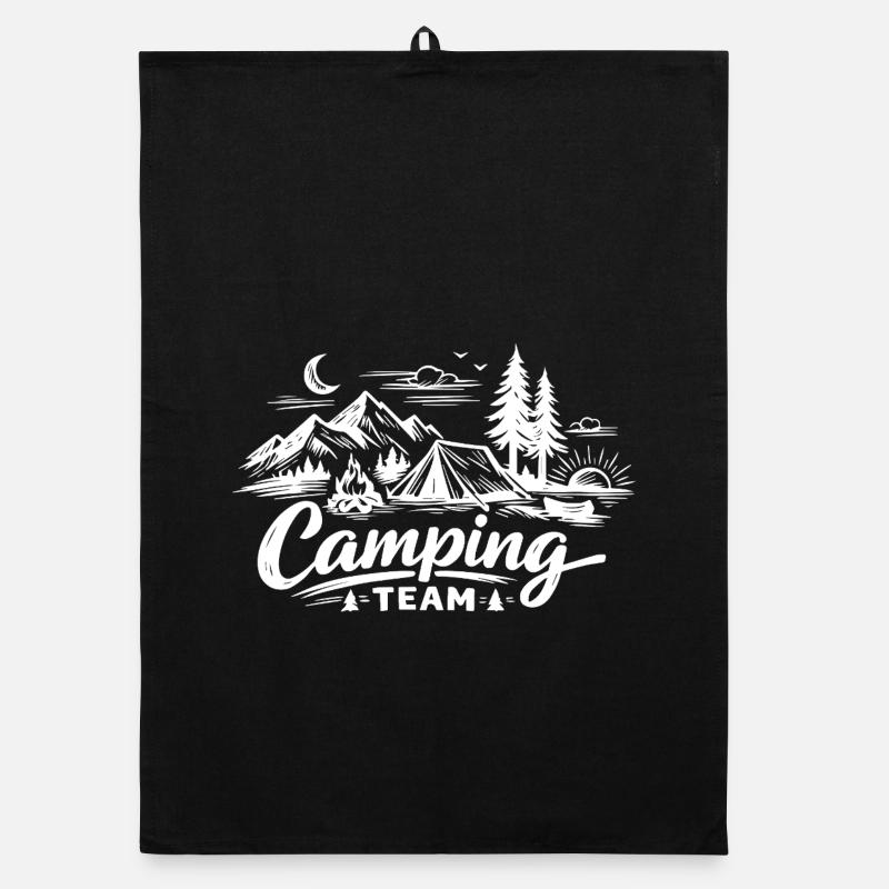 Camping Team Tent Organic dish towel