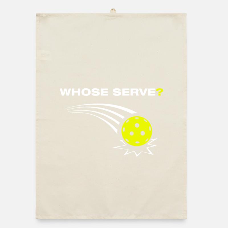 Whose serve? lustiges Pickleball Spieler Organic Geschirrtuch