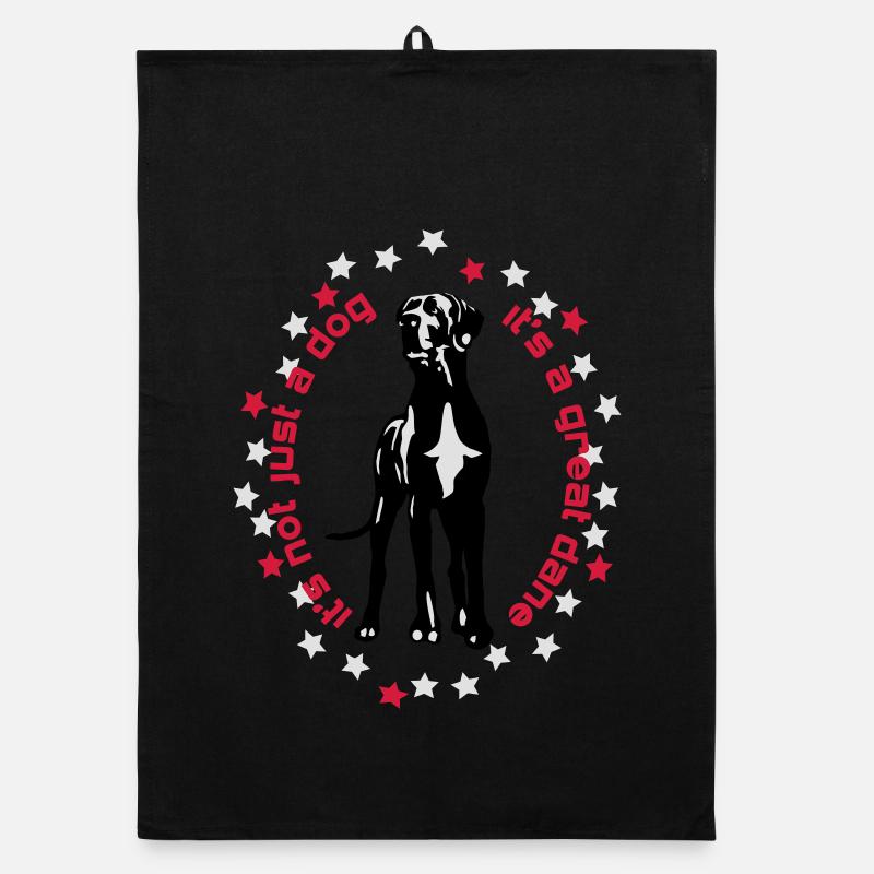 it's a great dane Vorstehende Dogge - Organic Geschirrtuch - Schwarz