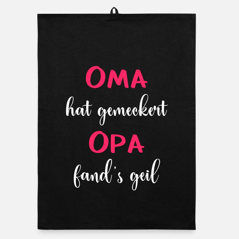 Oma & Opa pink Organic Geschirrtuch
