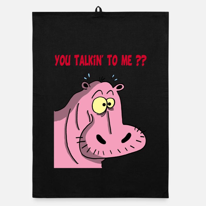 Rosa Nilpferd Organic Geschirrtuch