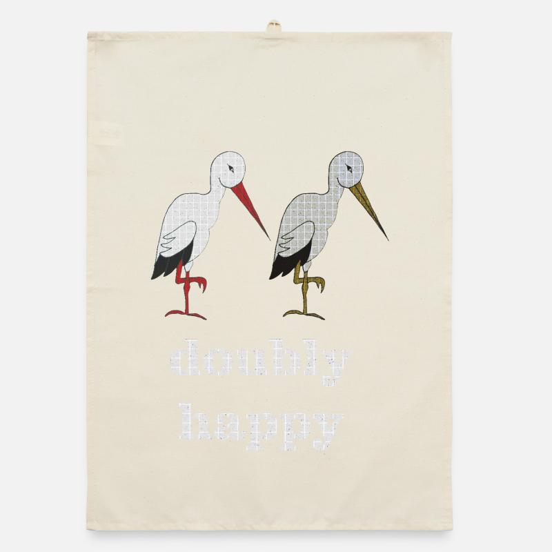stork doubly happy Organic dish towel