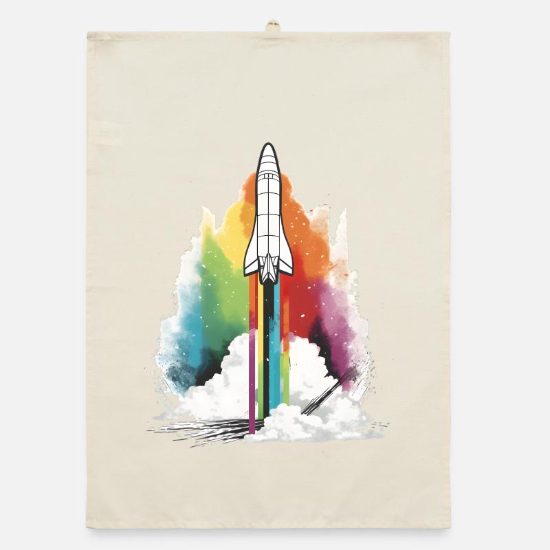 Rainbow Rocket Organic dish towel