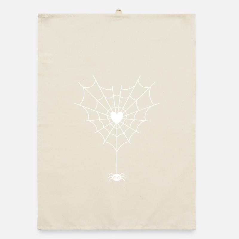Spider in spider web Organic dish towel