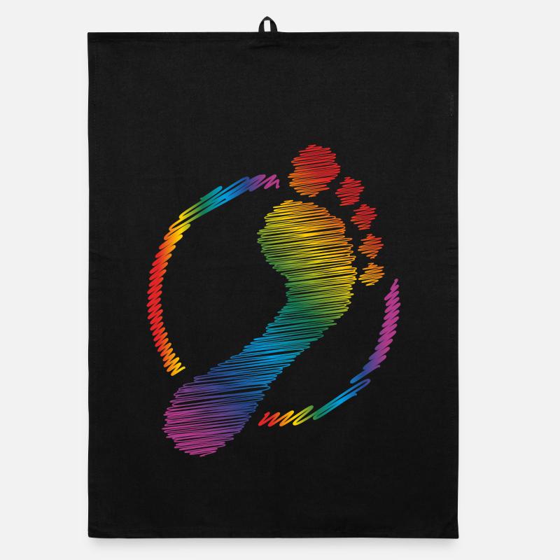 empreinte arc-en-ciel empreinte arc-en-ciel Torchon bio