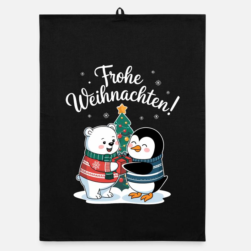 Pull de Noël Pingouin Ours Polaire Mignon Noël Torchon bio