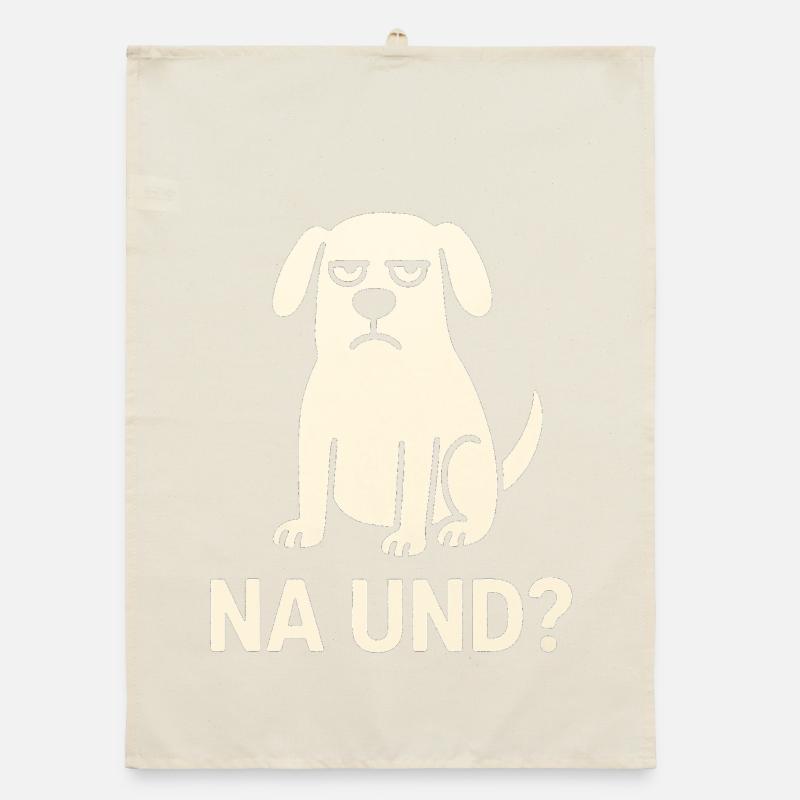 Grumpy Dog Well And Meme Organic dish towel