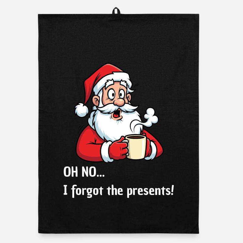 Lustiger Weihnachtsmann – I Forgot the Presents Organic Geschirrtuch