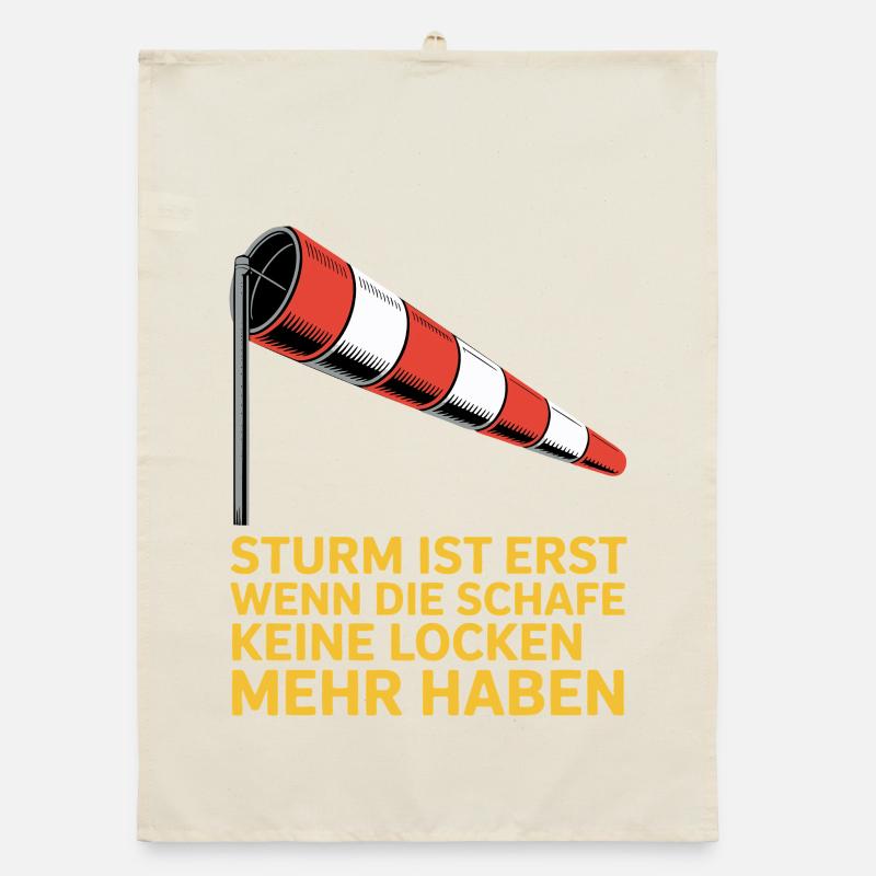 Sturmtext mit Windsock Organic Geschirrtuch