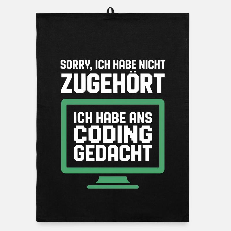 Coding Gedanke am Bildschirm Organic Geschirrtuch