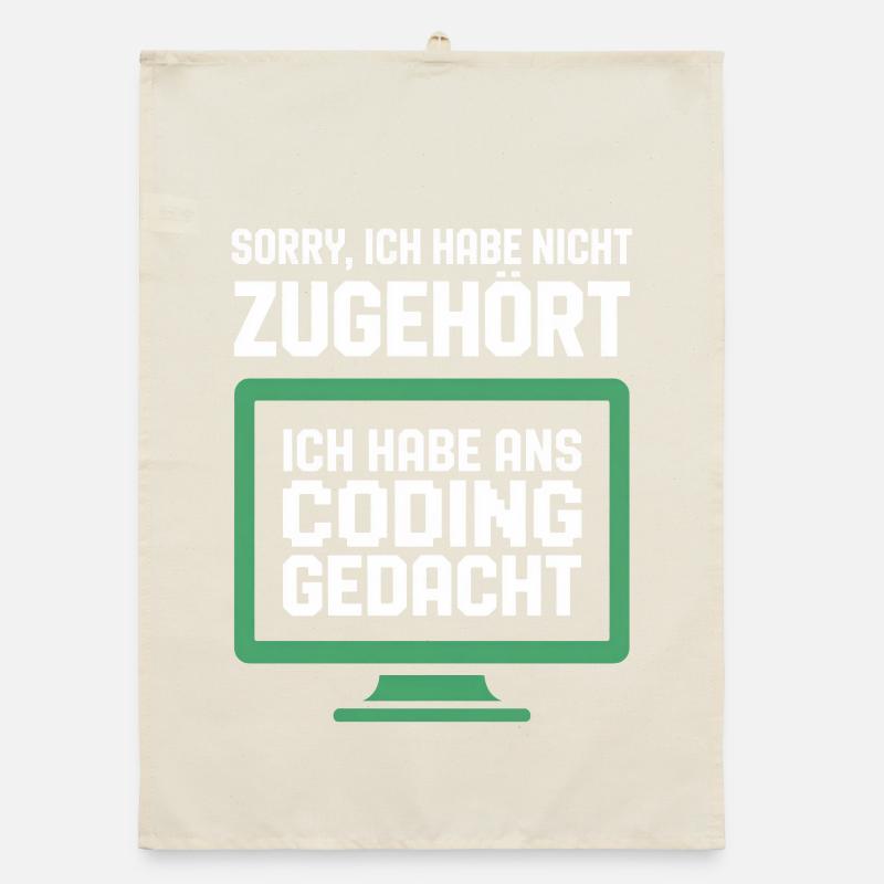 Coding Gedanke am Bildschirm Organic Geschirrtuch