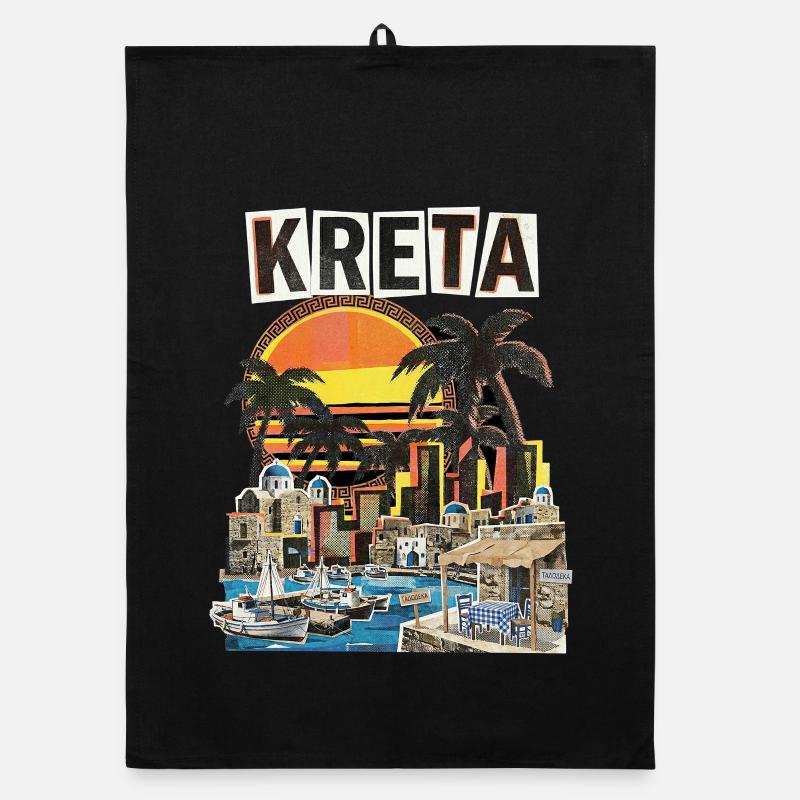 Crete Holidays Greece Organic dish towel