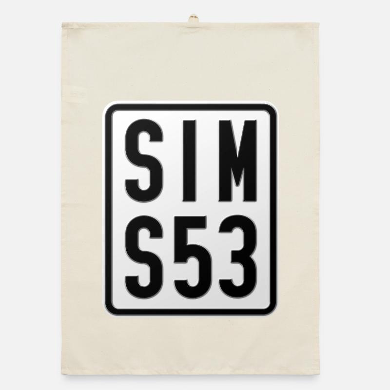 Simson S53 Moped License Plate Organic dish towel