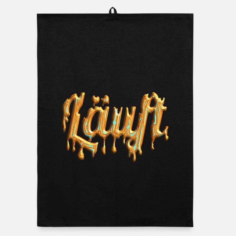 Dekorativer Text Organic Geschirrtuch