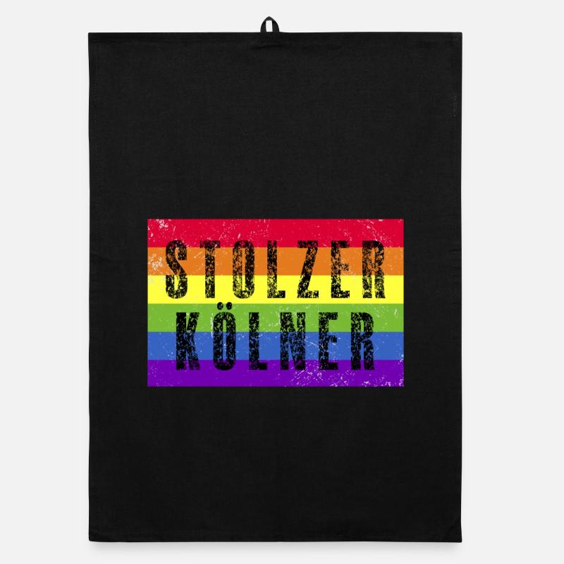 Stolzer Kölner - Regenbogenfahne Organic Geschirrtuch