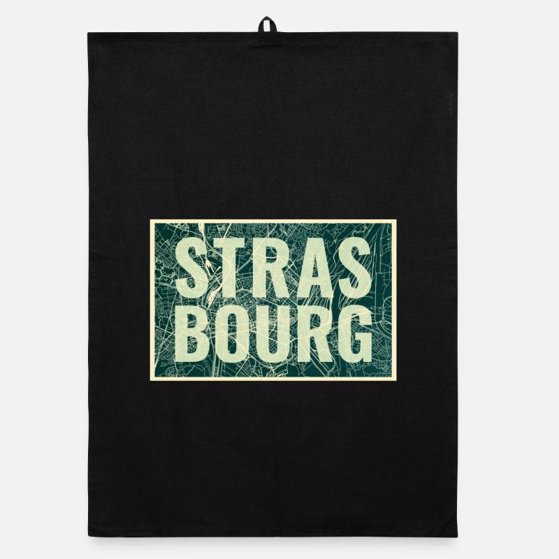 Plan de la ville de Strasbourg – Design urbain Torchon bio