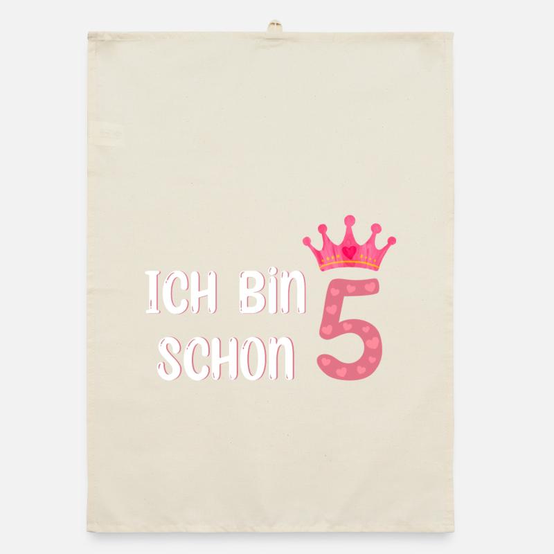 ich bin schon 5 Organic Geschirrtuch