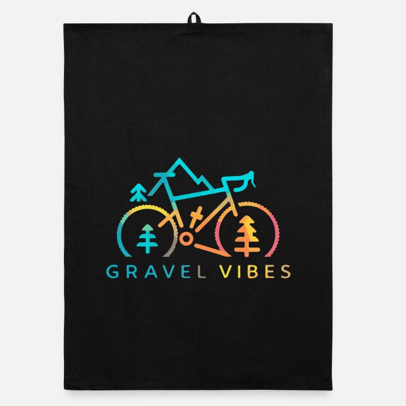 Graphique vibrant de piste de vélo de gravier Torchon bio