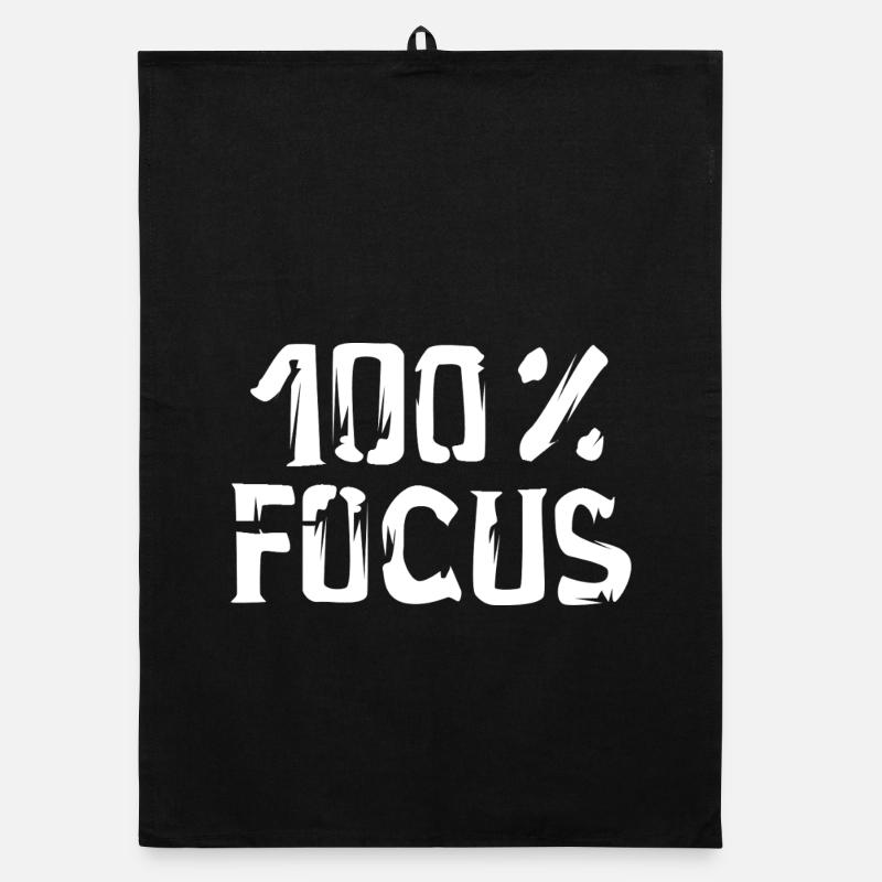 100% focus training - Sport Motivation Organic Geschirrtuch