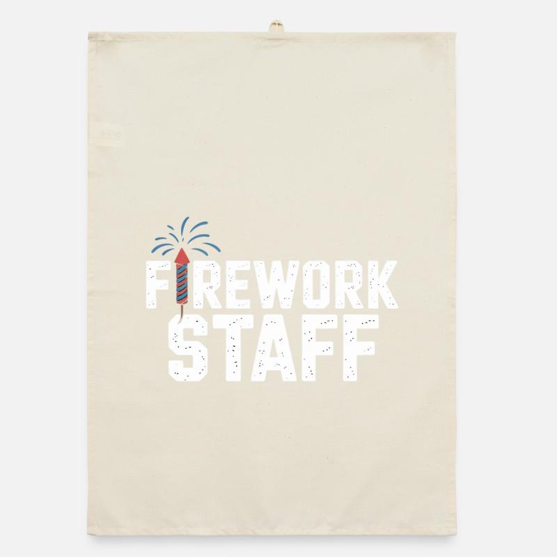 Firework Stuff Party Crew Jour de l'Indépendance 4e Torchon bio