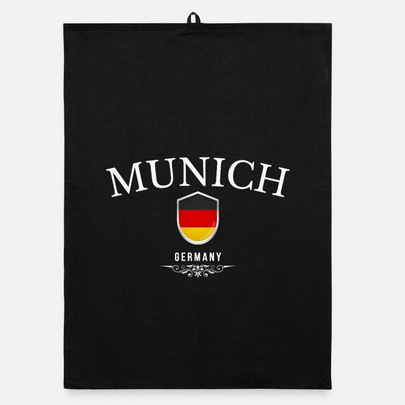 Ich liebe München, Souvenir München Organic Geschirrtuch