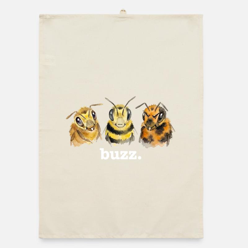 Bees buzz – Funny buzzing for bee lovers Organic dish towel