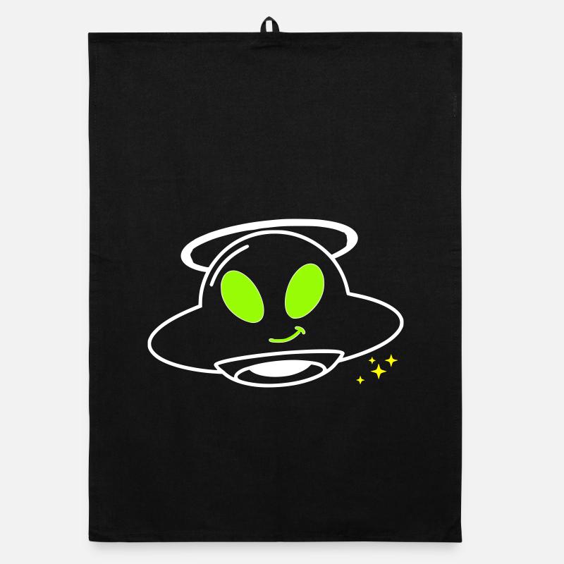 Pilote extraterrestre d’OVNI mignon Kawaii Vector Torchon bio