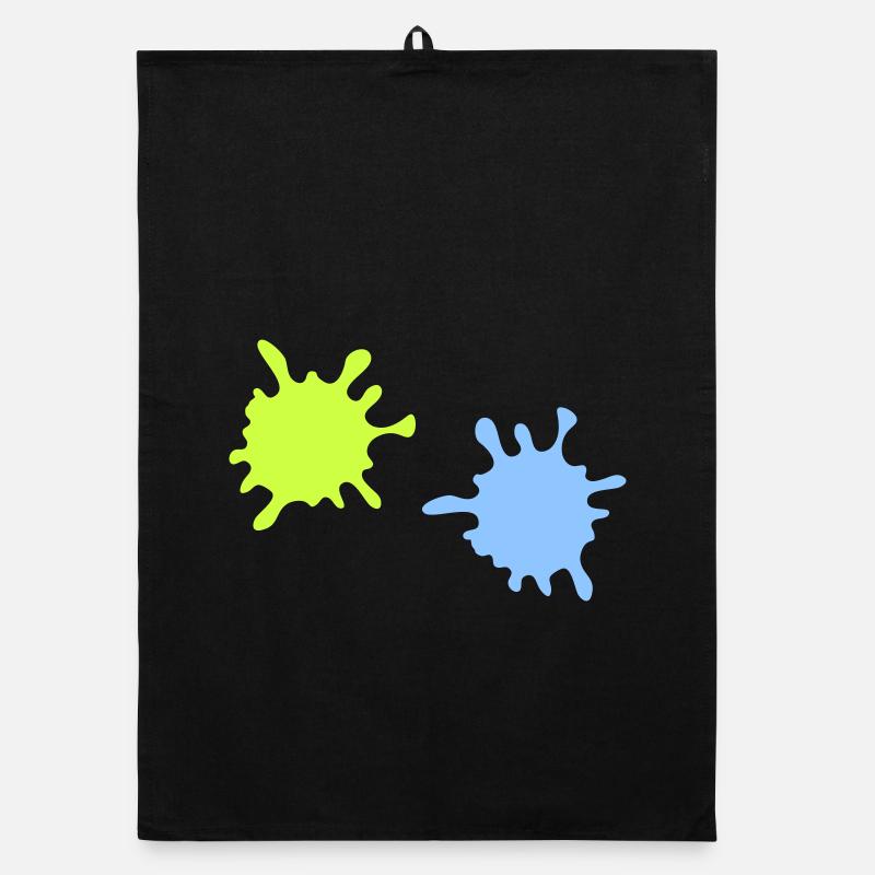 Neon Splash Splatter Organic dish towel
