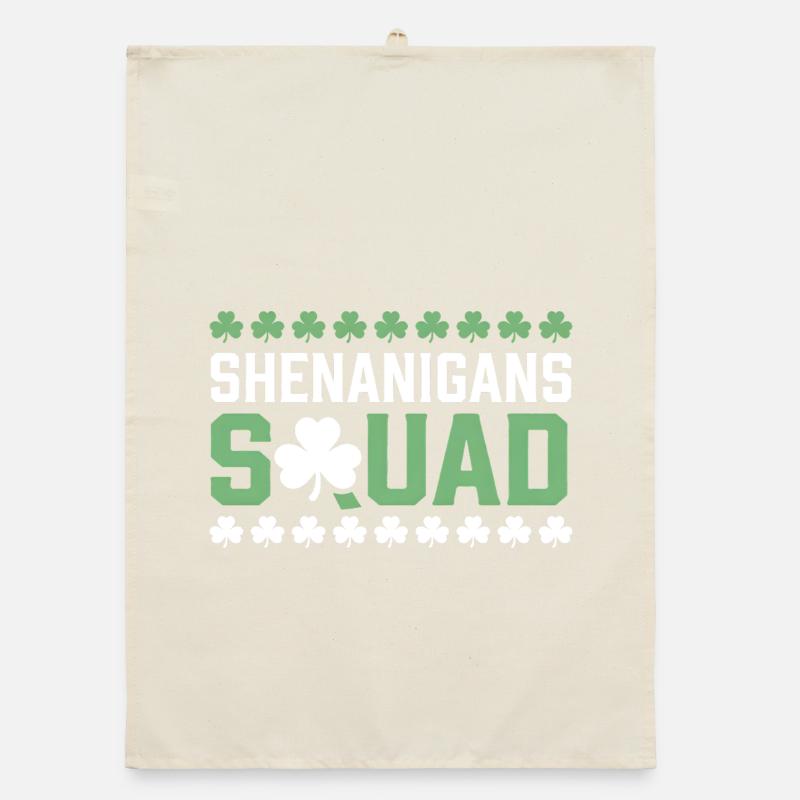 Shenanigans Squad Shamrock Tee Organic dish towel