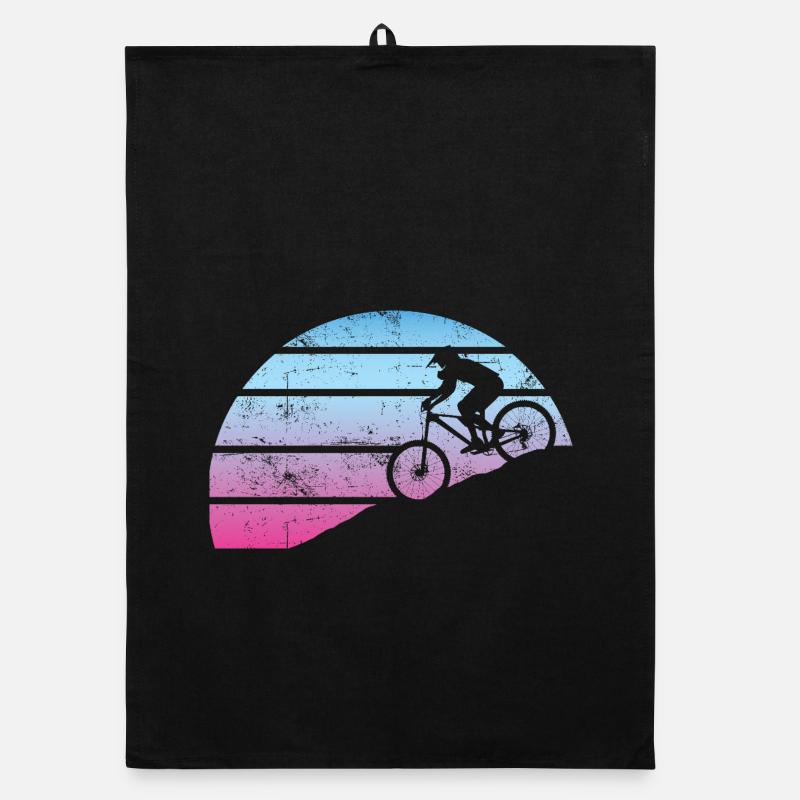 Fahhrrad Sunset Organic Geschirrtuch