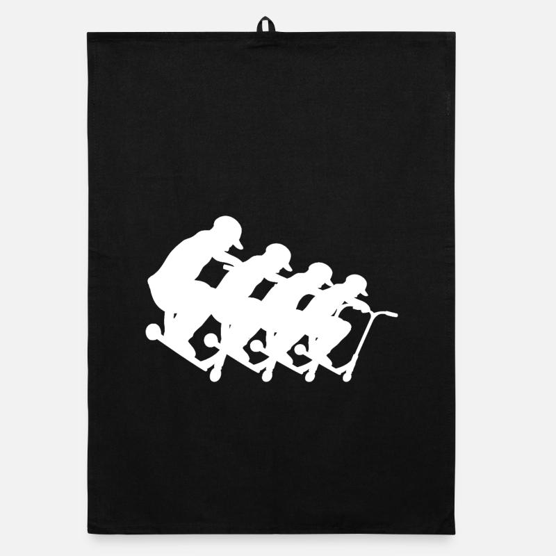 Silhouette du peloton des cyclistes en course Torchon bio