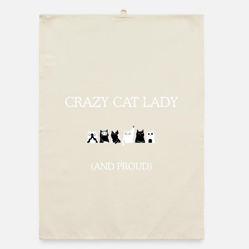 Crazy Cat Lady Und Stolz Organic Geschirrtuch
