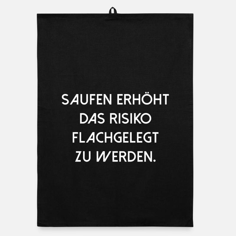 Saufen erhöht Risiko Typo Organic Geschirrtuch