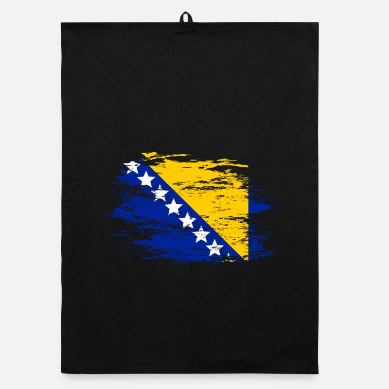 Drapeau bosnien utilisé Torchon bio